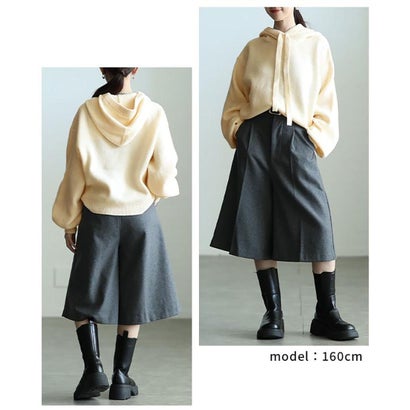 サワアラモード Sawa a la mode アルパカタッチニットパーカー （アイボリー）｜詳細画像