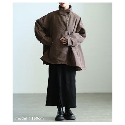 サワアラモード Sawa a la mode 中綿スタンドカラーケープコート （エクリュ）｜詳細画像