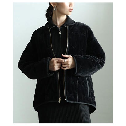 サワアラモード Sawa a la mode キルティング×ファーリバーシブルコート （ブラック）｜詳細画像
