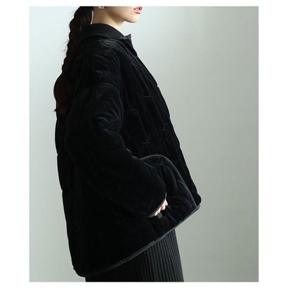サワアラモード Sawa a la mode キルティング×ファーリバーシブルコート （ブラック）｜詳細画像