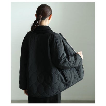 サワアラモード Sawa a la mode キルティング×ファーリバーシブルコート （ブラック）｜詳細画像