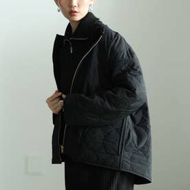 キルティング×ファーリバーシブルコート （ブラック）