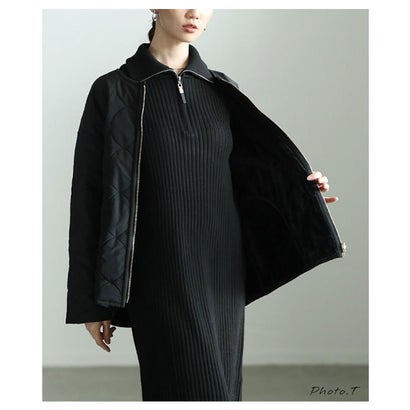 サワアラモード Sawa a la mode キルティング×ファーリバーシブルコート （ライトベージュ）｜詳細画像