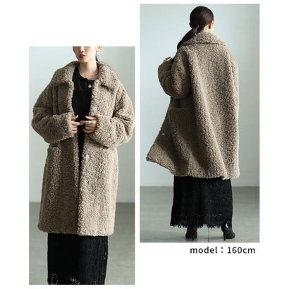 サワアラモード Sawa a la mode ボアロングコート （カーキ）｜詳細画像