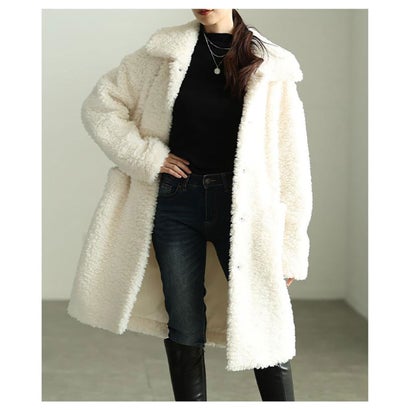 サワアラモード Sawa a la mode ボアロングコート （オフホワイト）｜詳細画像
