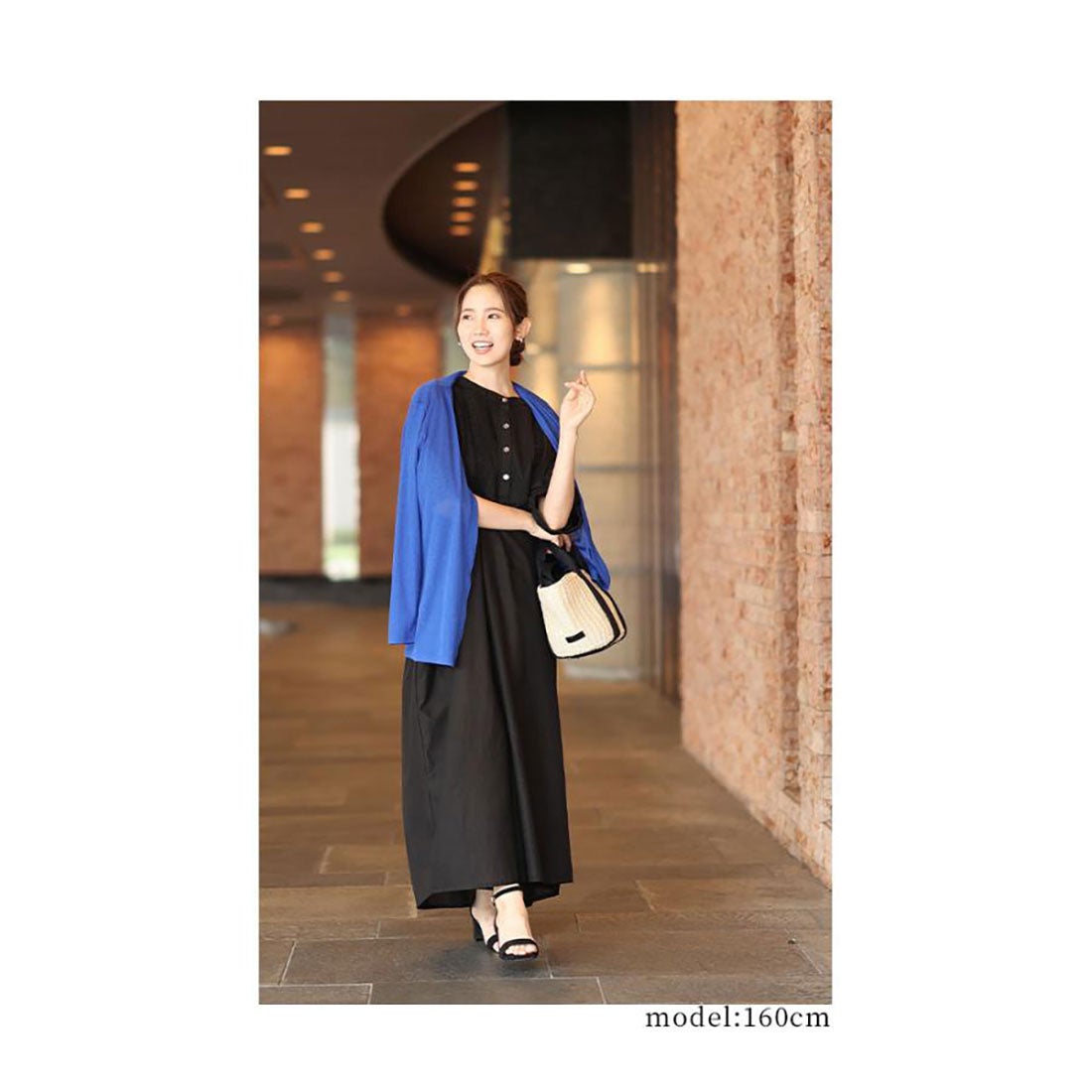 サワアラモード Sawa a la mode インド綿ロングワンピース （ブラック