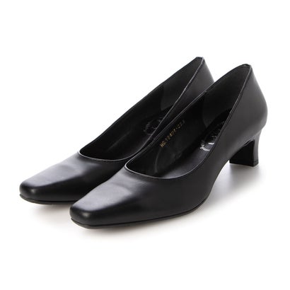 Simple Style 本革スクエアトゥパンプス Made in Japan （ブラック） -靴＆ファッション通販 ロコンド〜自宅で試着、気軽に返品