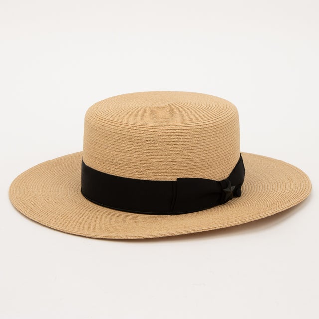 RAFFIA BRAID BOATER HAT （NATURAL）