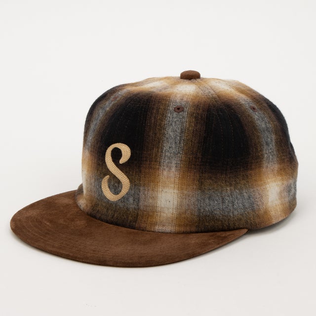 CHECK×NUBUCK 6P CAP （BROWN）