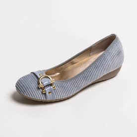 パンプス 痛くない バックル 軽量 クッション 日本製 靴 レディースシューズ 婦人靴 （Lブルー）
