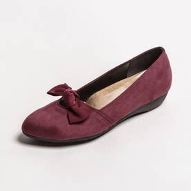 パンプス リボン 痛くない 軽量 美脚 歩きやすい 日本製 靴 レディースシューズ 婦人靴 （ワイン）