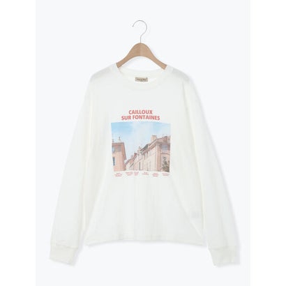 転写プリントロングスリーブTシャツ （キナリ）｜詳細画像