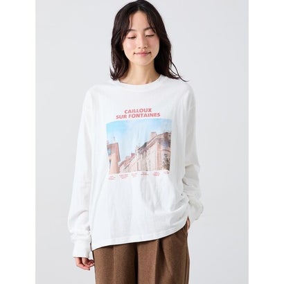 転写プリントロングスリーブTシャツ （キナリ）｜詳細画像