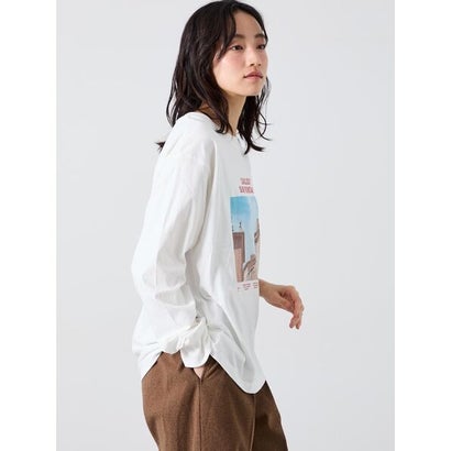 転写プリントロングスリーブTシャツ （キナリ）｜詳細画像