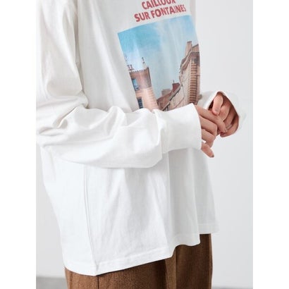 転写プリントロングスリーブTシャツ （キナリ）｜詳細画像
