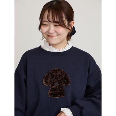 サマンサ モスモス Samansa Mos2 アニマル柄モール刺繍スウェット （オフホワイト）｜詳細画像