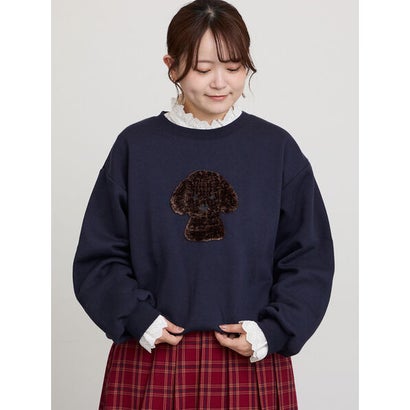 サマンサ モスモス Samansa Mos2 アニマル柄モール刺繍スウェット （オフホワイト）｜詳細画像