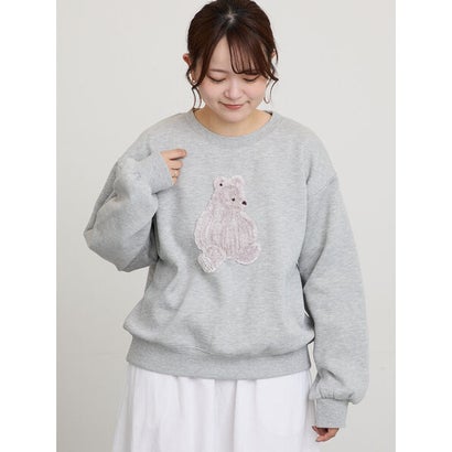 サマンサ モスモス Samansa Mos2 アニマル柄モール刺繍スウェット （ネイビー）｜詳細画像