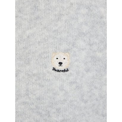 アニマル刺繍ニット （グレー）｜詳細画像