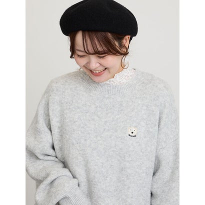 アニマル刺繍ニット （ベージュ）｜詳細画像