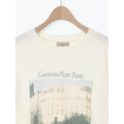 転写プリントロングスリーブTシャツ （チャコールグレー）｜詳細画像