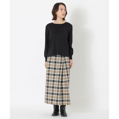 エス エッセンシャルズ S.ESSENTIALS 【ウォッシャブルシルク】ボートネックニット （ブラック）｜詳細画像