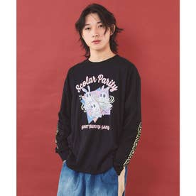 ぐるぐるおばけウサギTシャツ （ブラック）