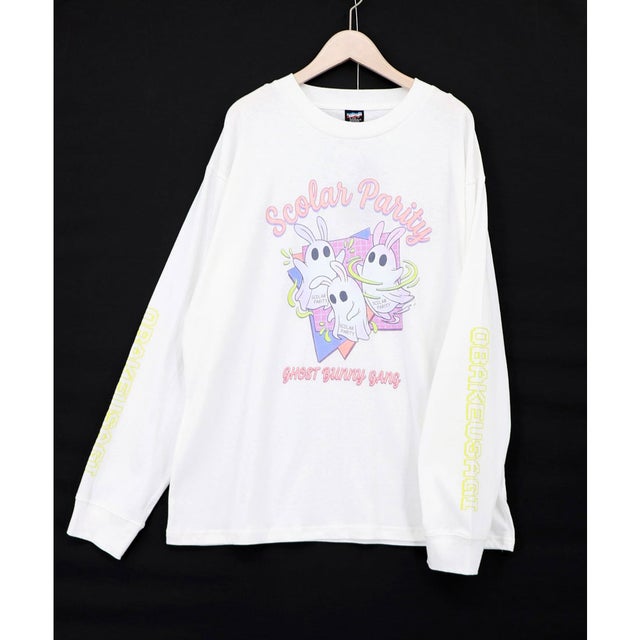 ぐるぐるおばけウサギTシャツ （オフホワイト）