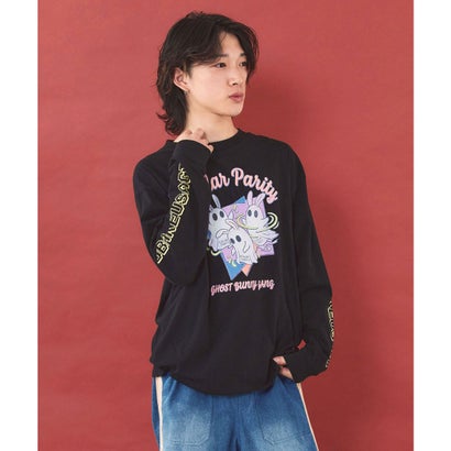 ぐるぐるおばけウサギTシャツ （パープル）｜詳細画像