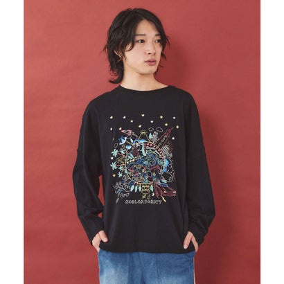 Parityキャラ 惑星ラメプリントTシャツ （ブラック）｜詳細画像