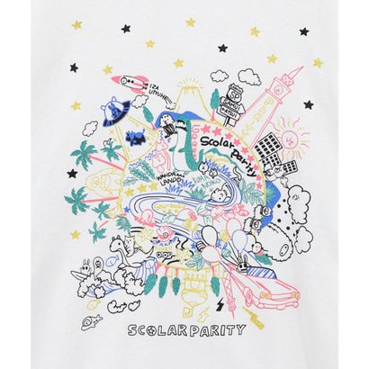 Parityキャラ 惑星ラメプリントTシャツ （オフホワイト）｜詳細画像