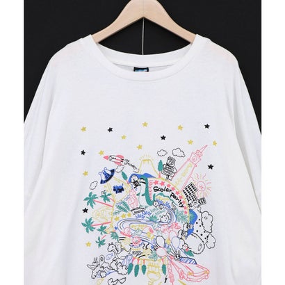 Parityキャラ 惑星ラメプリントTシャツ （オフホワイト）｜詳細画像