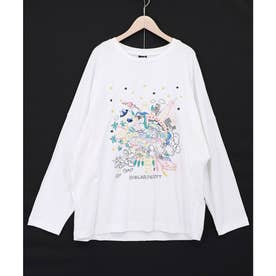Parityキャラ 惑星ラメプリントTシャツ （オフホワイト）