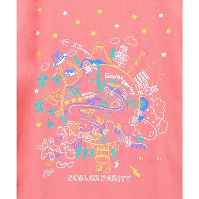 Parityキャラ 惑星ラメプリントTシャツ （ピンク）｜詳細画像
