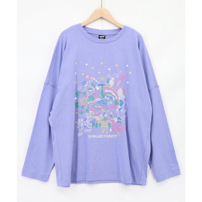 Parityキャラ 惑星ラメプリントTシャツ （パープル）｜詳細画像