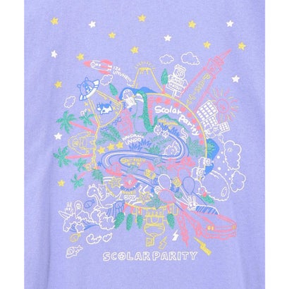 Parityキャラ 惑星ラメプリントTシャツ （パープル）｜詳細画像