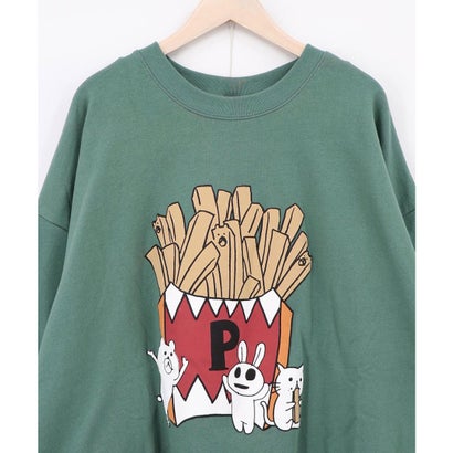 クマポテトと愉快な仲間たち 発泡プリントプルオーバー （ブラック）｜詳細画像