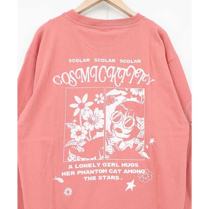 スカラー ScoLar 惑星ガールと宇宙ネコ柄Tシャツ （オフホワイト）｜詳細画像