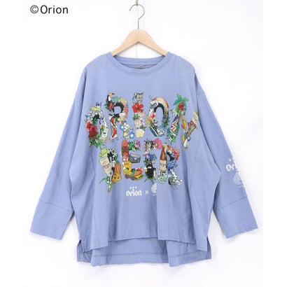 orion×ScoLar ISLAND STORY Tシャツ （ブルー）｜詳細画像
