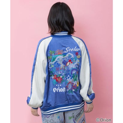 orion×ScoLar リゾートフェス刺繍スカジャン （ネイビー）｜詳細画像