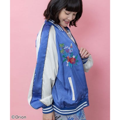 orion×ScoLar リゾートフェス刺繍スカジャン （ネイビー）｜詳細画像