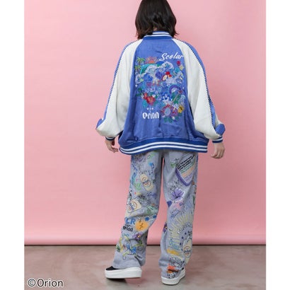 orion×ScoLar リゾートフェス刺繍スカジャン （ネイビー）｜詳細画像