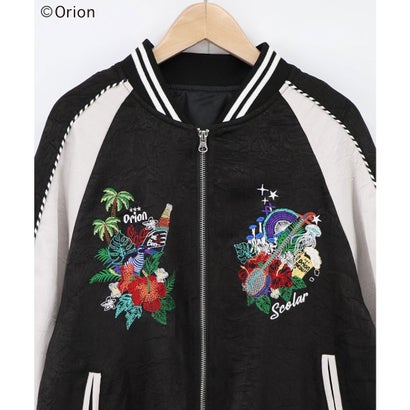 orion×ScoLar リゾートフェス刺繍スカジャン （ブラック）｜詳細画像