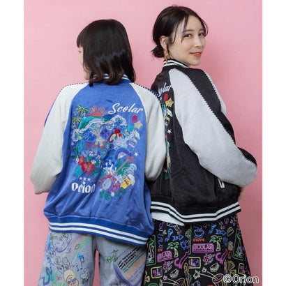 orion×ScoLar リゾートフェス刺繍スカジャン （ブラック）｜詳細画像