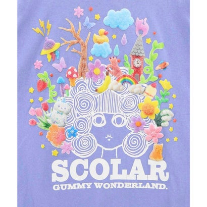 スカラー ScoLar グミスカラーちゃん 発泡プリントTシャツ （パープル）｜詳細画像