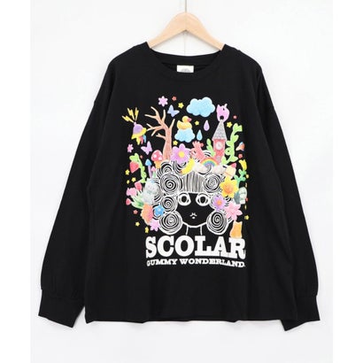 スカラー ScoLar グミスカラーちゃん 発泡プリントTシャツ （ブラック）｜詳細画像