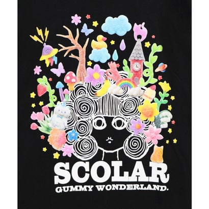 スカラー ScoLar グミスカラーちゃん 発泡プリントTシャツ （ブラック）｜詳細画像