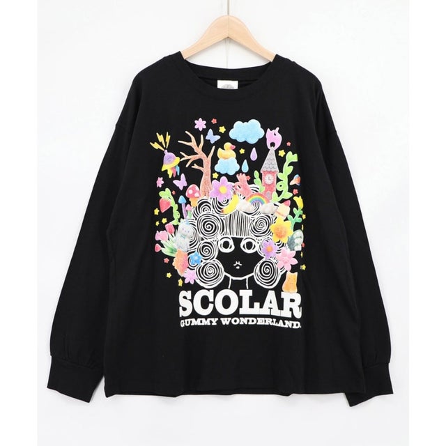 グミスカラーちゃん 発泡プリントTシャツ （ブラック）