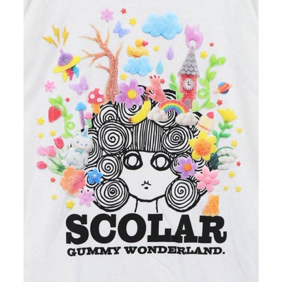 スカラー ScoLar グミスカラーちゃん 発泡プリントTシャツ （オフホワイト）｜詳細画像