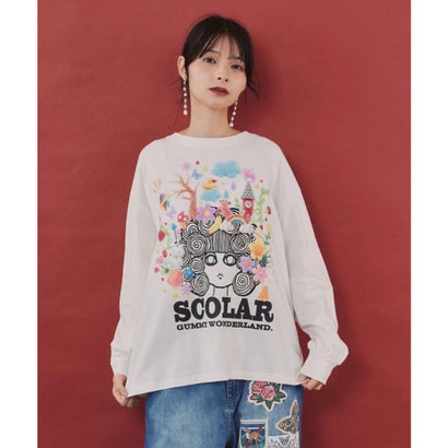 スカラー ScoLar グミスカラーちゃん 発泡プリントTシャツ （オフホワイト）｜詳細画像